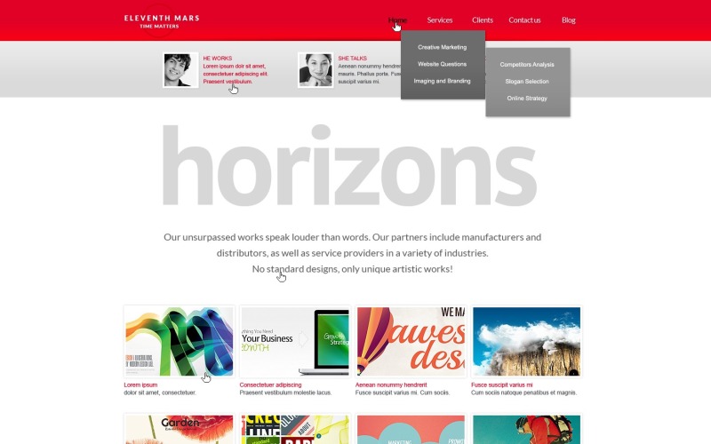 Modelo de site gratuito responsivo de portfólio de designer