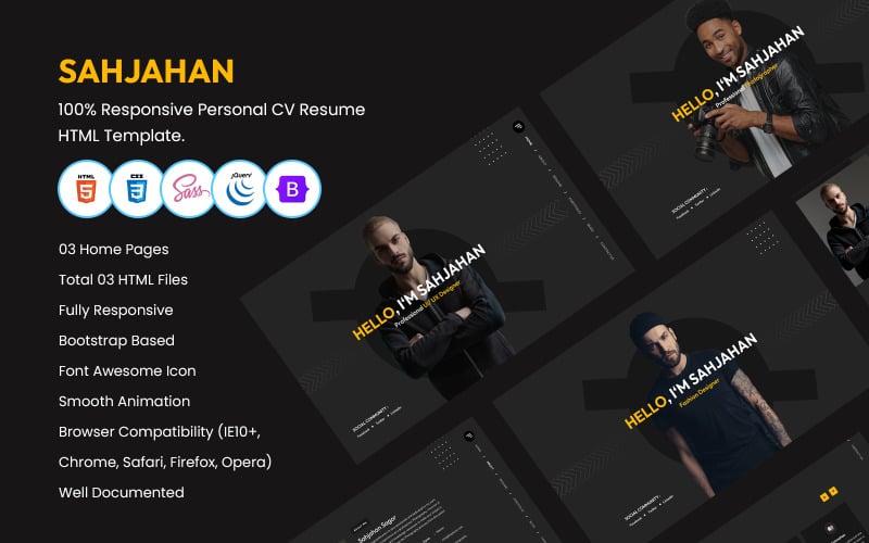 Sahjahan - Personal CV/Resume Template