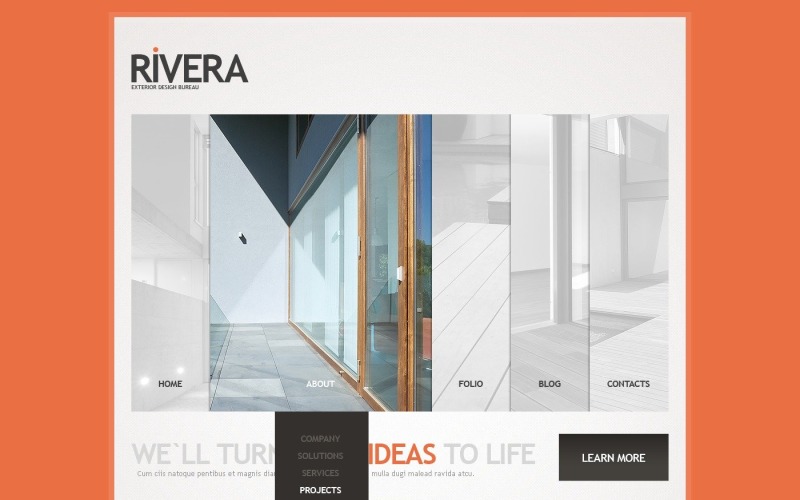 Exteriördesign webbplatsmall gratis