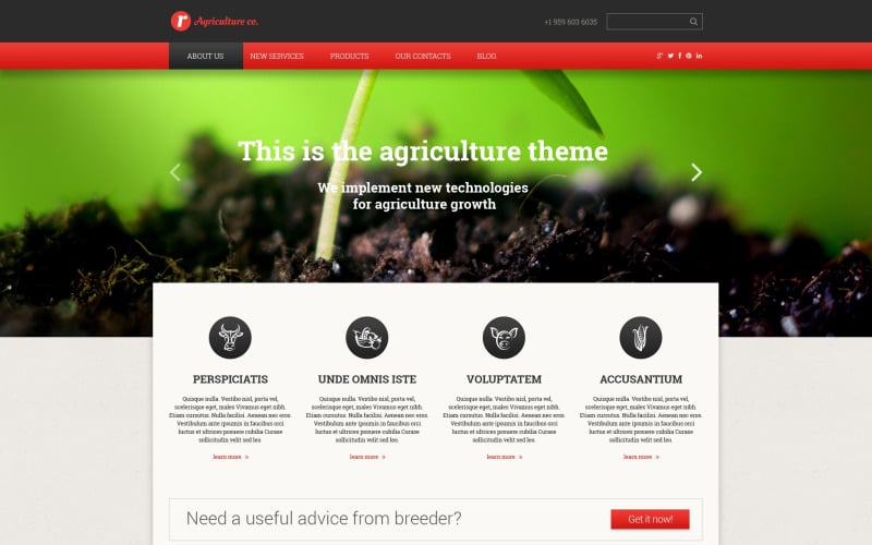 16+ Free Agriculture HTML Website Templates - TemplateMonster