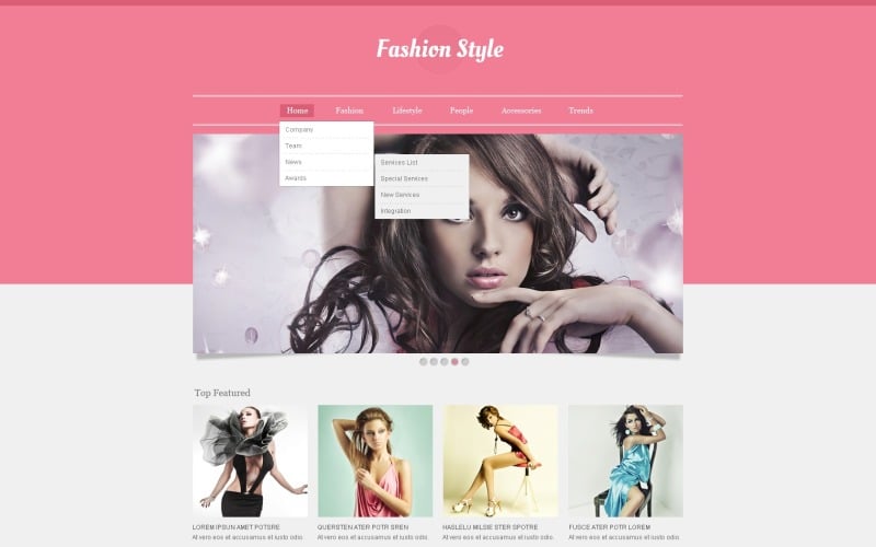 Free Fashion Responsive Website Template - TemplateMonster