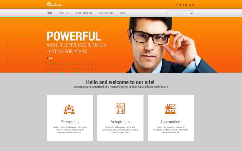 Free Financial Consultant Responsive site Theme