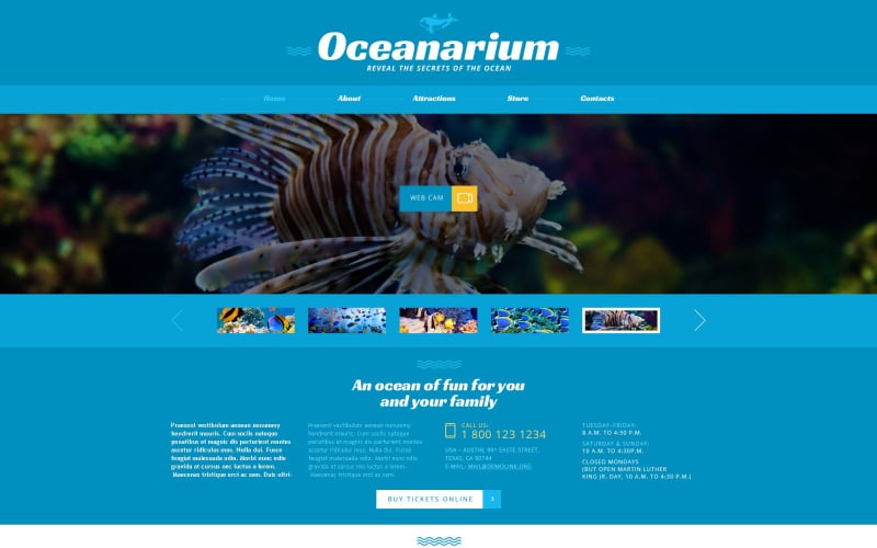 Free Fish Responsive Website Template