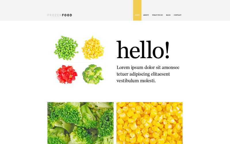 Free Frozen Food Responsive Website Theme