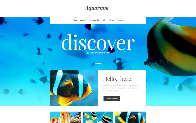 Gratis fisk responsiv webbdesignmall