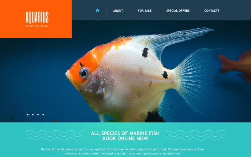 Gratis sjabloon voor een responsieve website van een viskweker