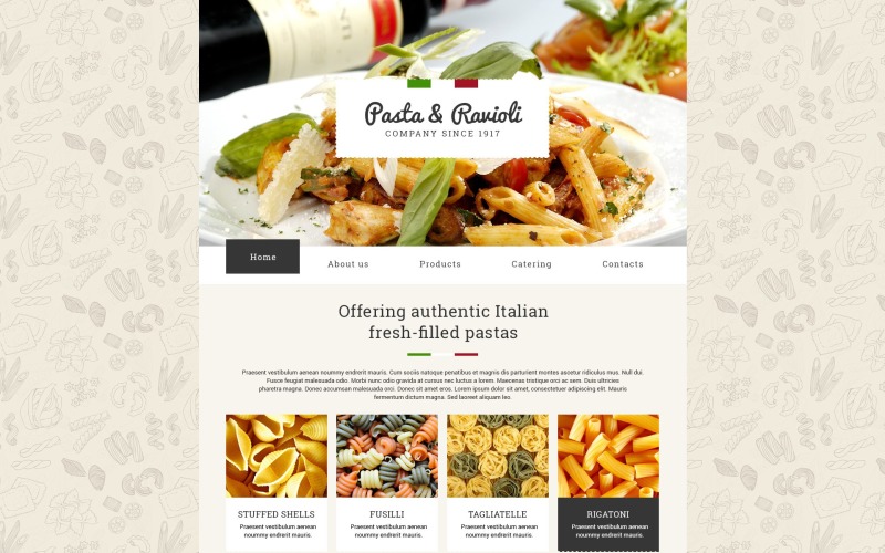 Gratis sjabloon voor responsieve websites voor voedselwinkels