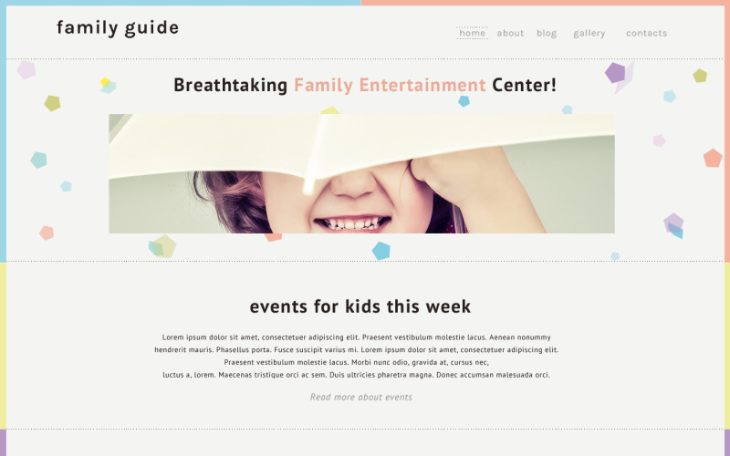 Gratis sjabloon voor responsive Family Center-website