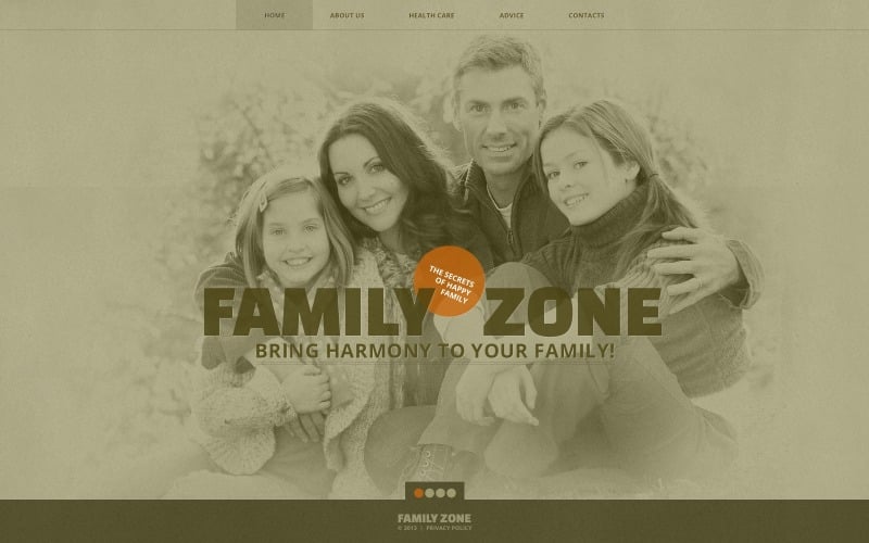 Kostenloses Design der Familienzentrum-Website