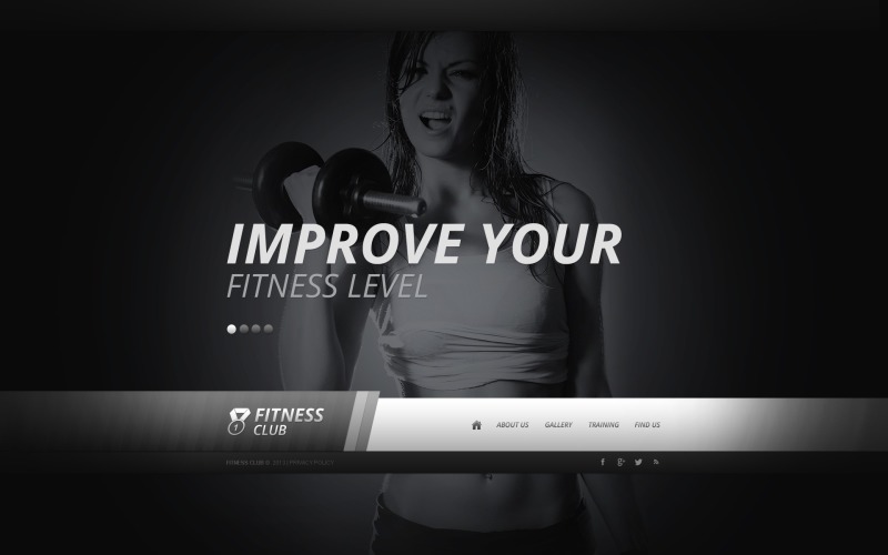 Kostenloses Fitness-Website-Design