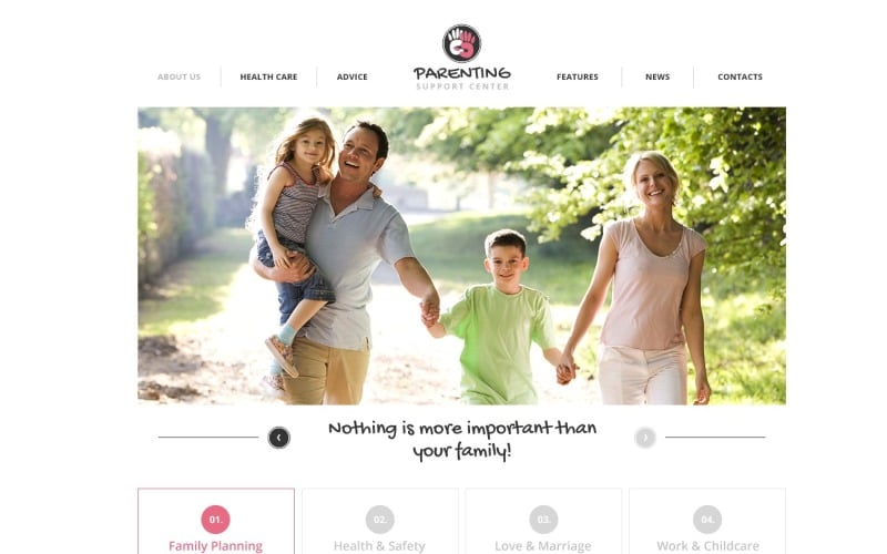 Modèle gratuit de site Web adapté aux familles