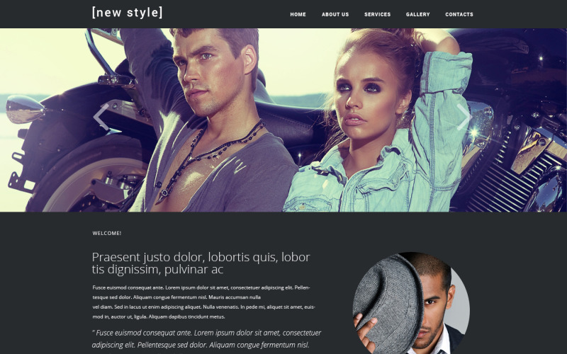 Modello di sito web responsive per blog di moda gratuito