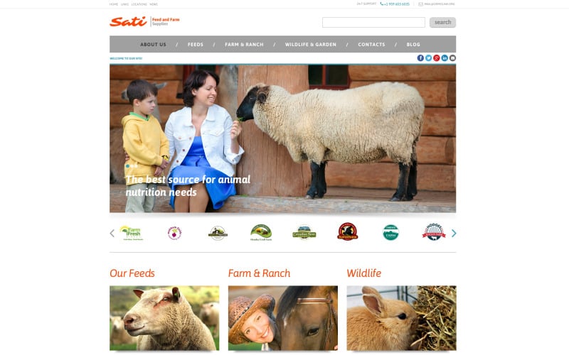 Plantilla de diseño de sitio web receptivo de granja gratis