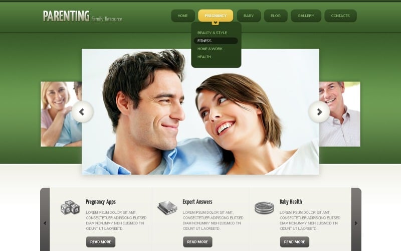 Plantilla gratuita para sitio web de Family Center