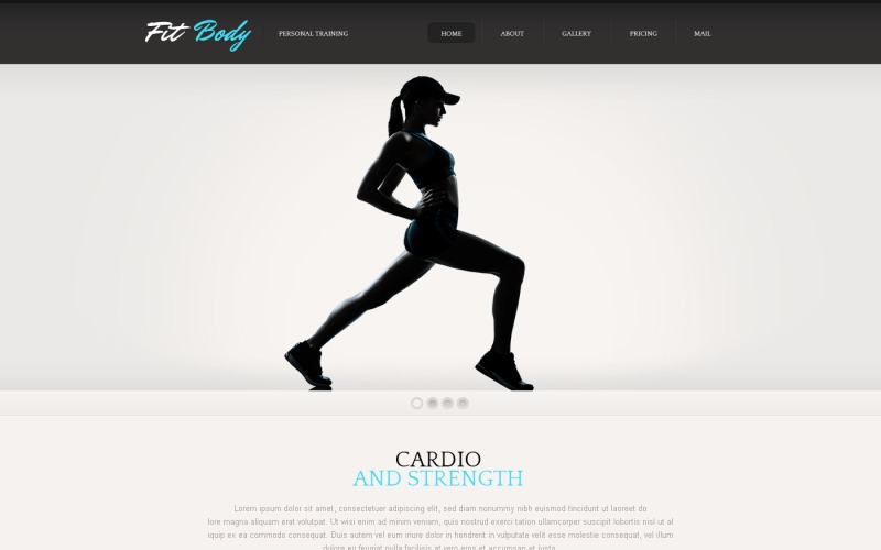 Tema del sito web reattivo fitness gratuito