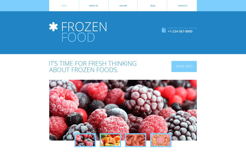 Безкоштовний шаблон адаптивного веб-сайту Frozen Food