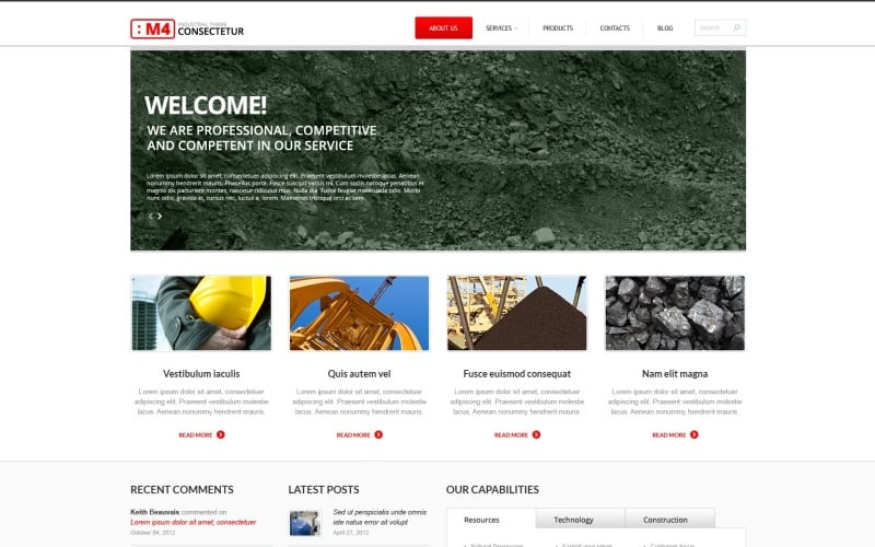 Charge-Free Industrial Website Template