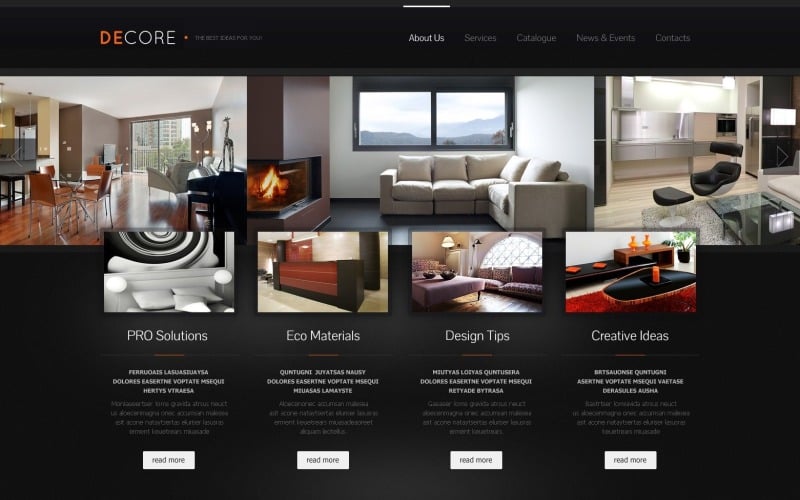 Diseño de sitio web adaptable de muebles gratis