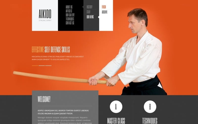 Free Karate Website Template