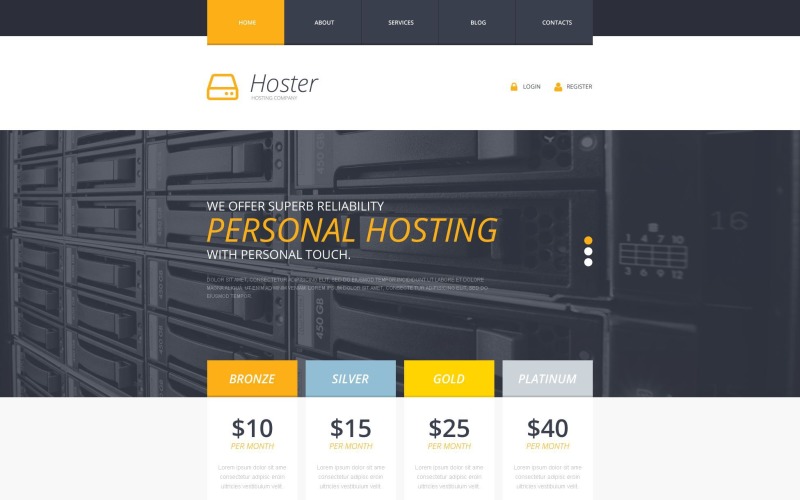 Gratis Hosting Responsivt webbplatstema