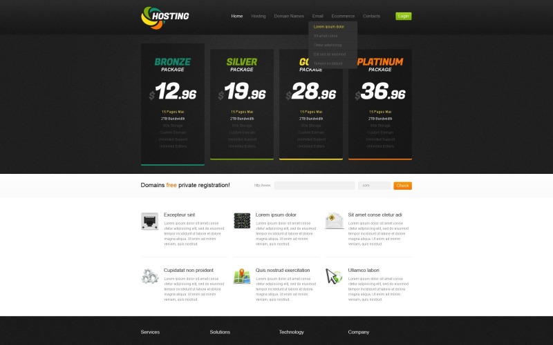 Gratis hostingprovider websitethema