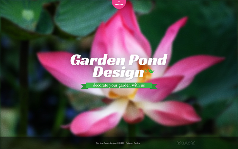 Gratis thema voor de website van tuinontwerp