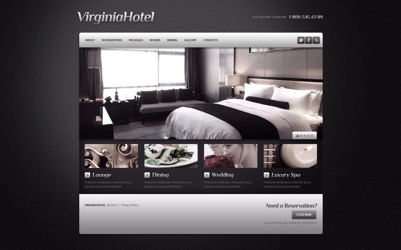 Hotels Website Template for Free
