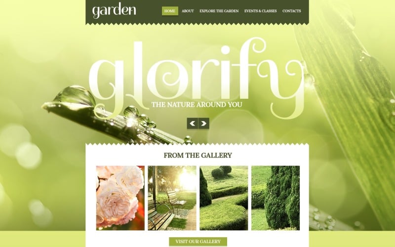 Ingyenes reszponzív kerttervező webhelysablon