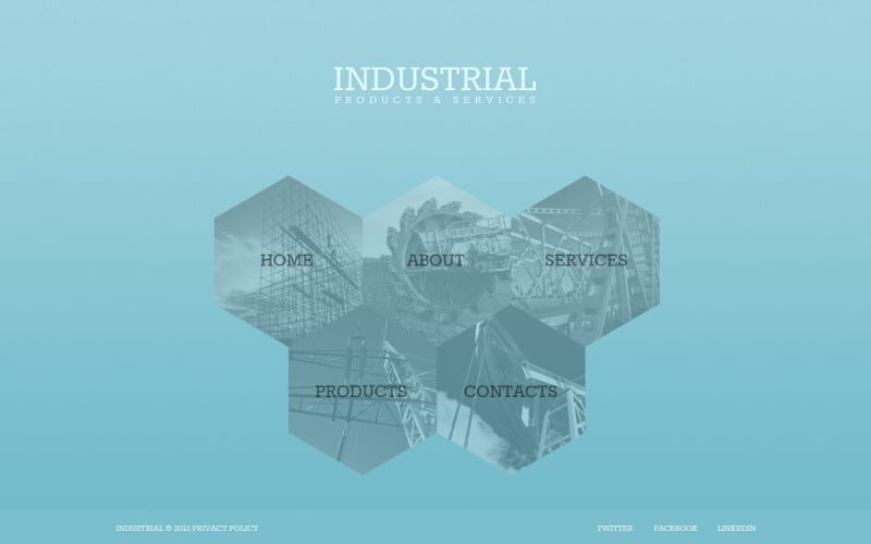 Kostenloses Design für Industrie-Websites