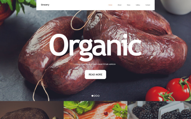 Modello di sito Web di un negozio di alimentari gratuito