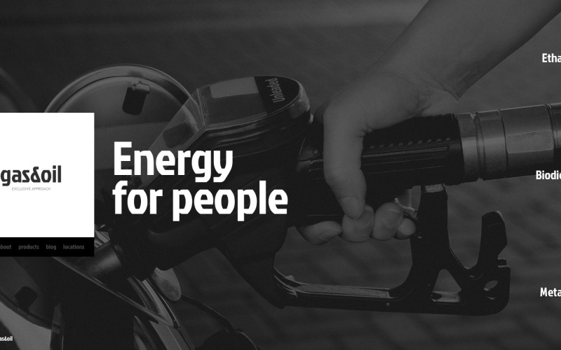Modello di sito Web gratuito per gas e petrolio