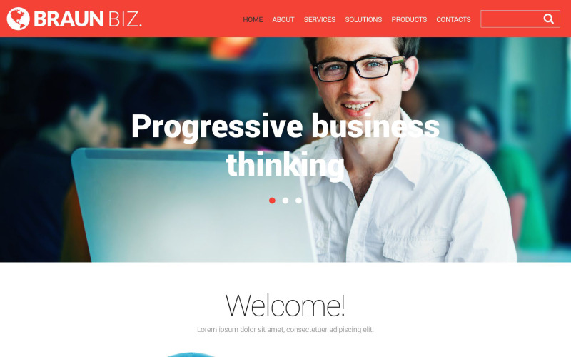 Plantilla de sitio web de negocios en crecimiento gratis