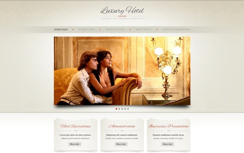Plantilla gratis para sitio web de hoteles