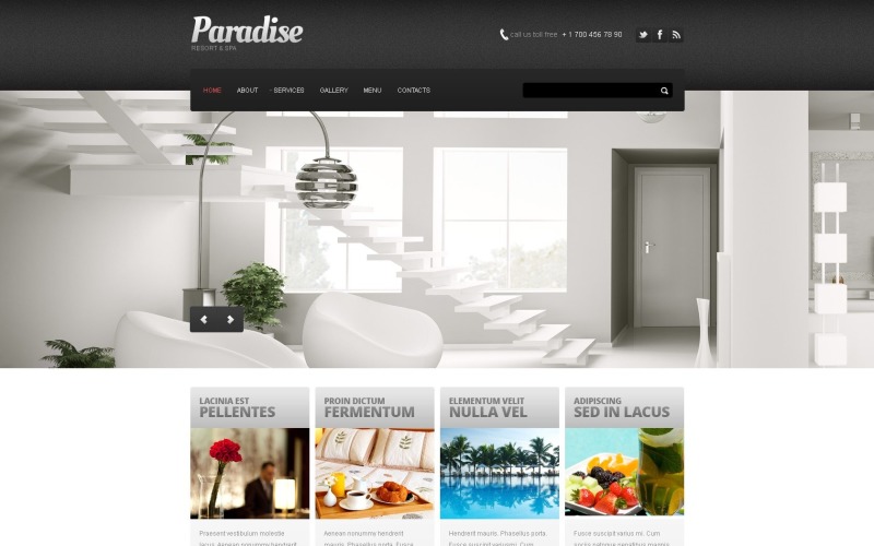 Responsives Website-Design für kostenlose Hotels