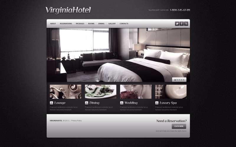 Šablona webových stránek hotelů zdarma