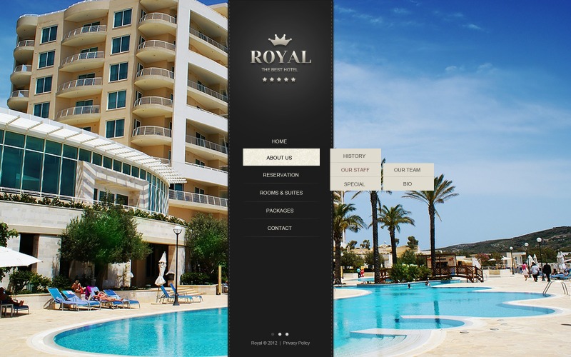 Websitesjabloon voor gratis hotels
