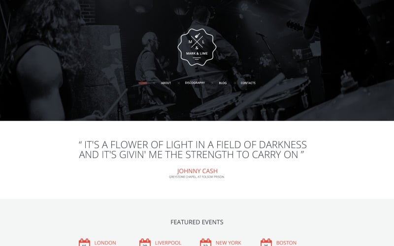 Conception de site Web réactif pour groupe de musique gratuit
