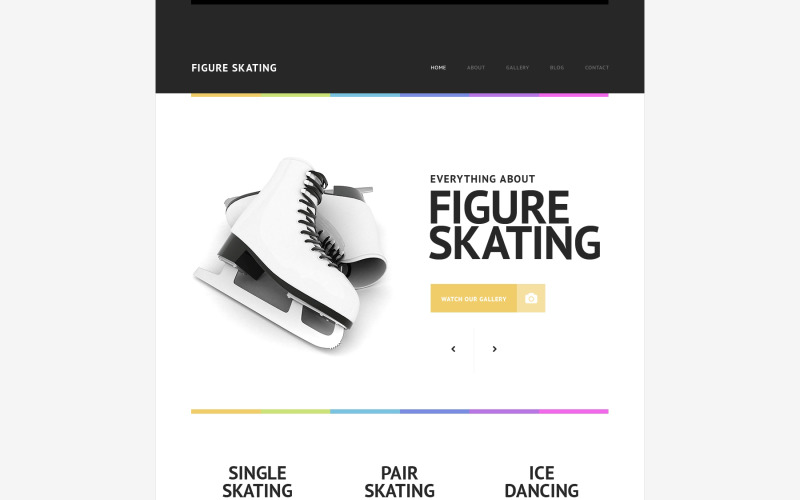 Darmowy motyw strony internetowej z motywem łyżwiarstwa