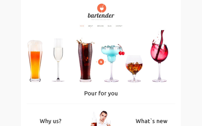 Diseño de sitio web receptivo de club nocturno gratuito