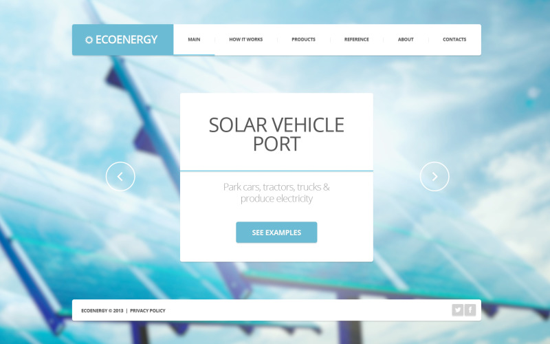Gratis webbplatsmall för solenergi