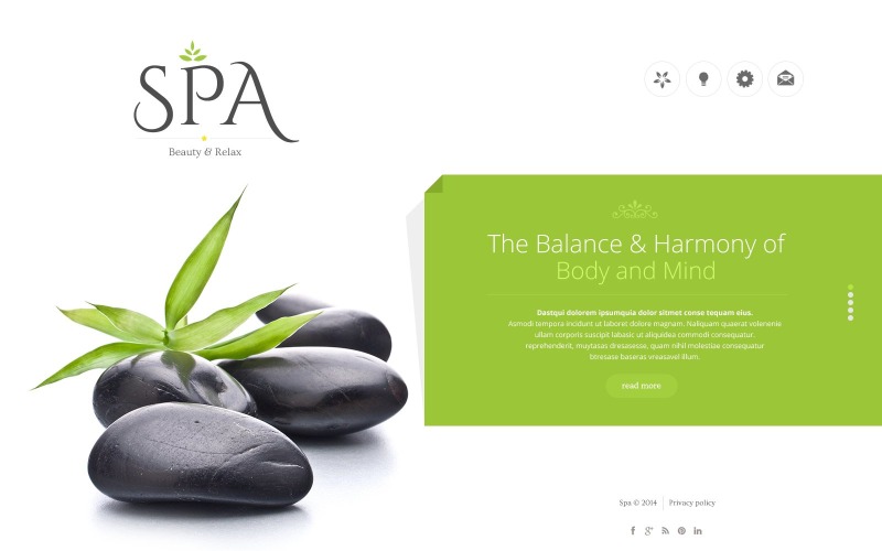 Modello di sito Web di accessori per spa gratuito