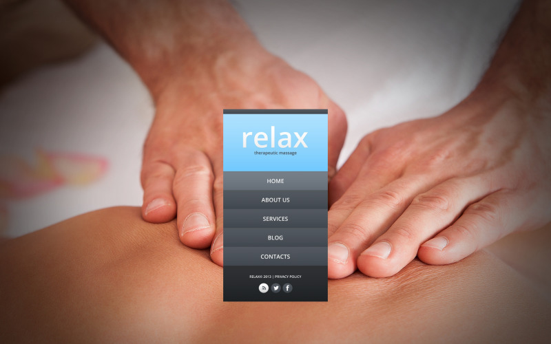 Modello di sito Web di relax gratuito