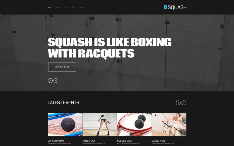 Безкоштовний адаптивний дизайн веб-сайту Squash