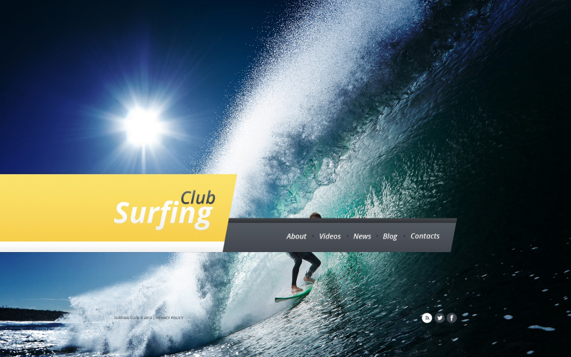 Безкоштовний шаблон веб-сайту для серфінгу