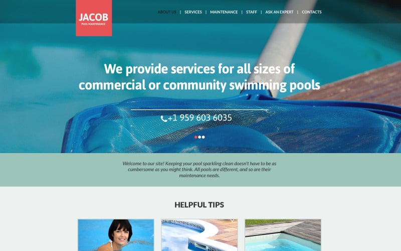 Diseño de sitio web gratuito para piscinas