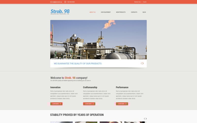 33+ Free Industrial HTML Website Templates - TemplateMonster