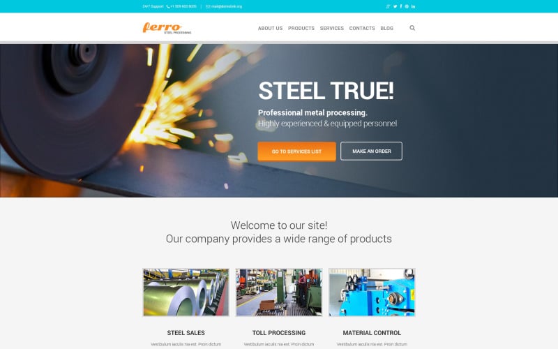 33+ Free Industrial HTML Website Templates - TemplateMonster