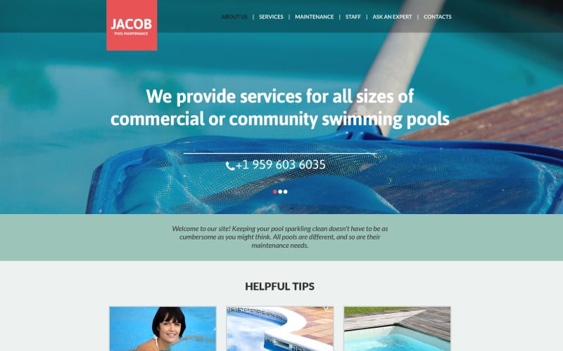 Free Swimming Pool Responsive Website Design