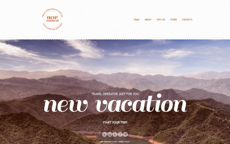 Kostenlose Website-Designvorlage für Reisebüros