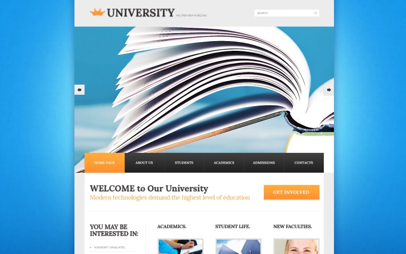 Modello di sito Web dell'istituto gratuito